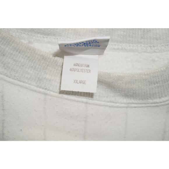 Vintage Wolf Wildlife Graphic Patch Crewneck Sweatshirt XXL USA Made - Picture 7 of 7